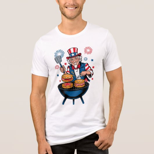 T-shirt En Tri-matière Le barbecue étoilé de l’oncle Sam (Recto)