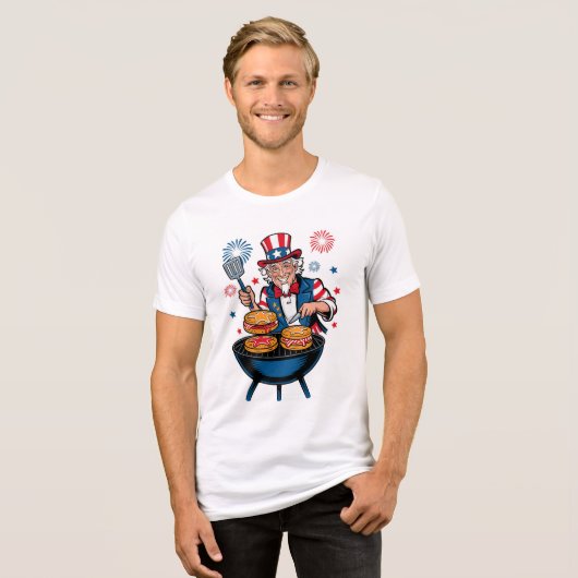 T-shirt En Tri-matière Le barbecue étoilé de l’oncle Sam (Recto plein)