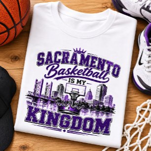 T-shirt En Tri-matière Le Basket de Sacramento Est Mon Royaume Fan