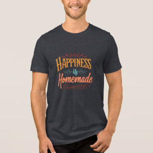T-shirt En Tri-matière Le bonheur est fait maison - Bella+Canvas Tri-Blen