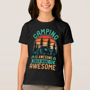 T-shirt En Tri-matière Le camping est génial, la bière le rend encore mei