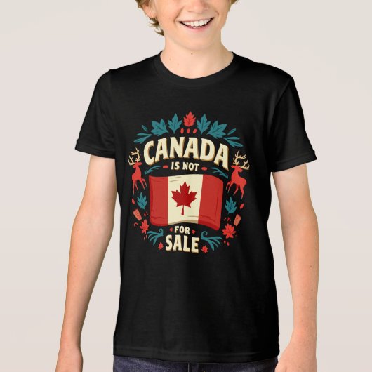 T-shirt En Tri-matière Le Canada n'est pas à vendre (Recto)