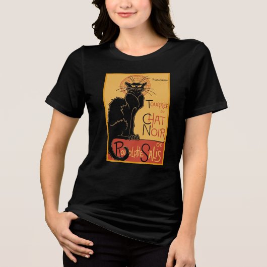 T-shirt En Tri-matière Le Conversation Noir Steinlen Illustration T-shirt (Recto)