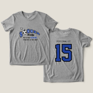 T-shirt En Tri-matière Le football vous pousse à votre but - Bleu foncé