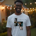 T-shirt En Tri-matière Le meilleur script papa jamais | Garde-photos de f<br><div class="desc">Envoyez un beau cadeau de fête des pères personnalisé à votre père qu'il chérira. Collage photo de famille de fêtes des pères personnalisées spéciales pour afficher vos photos et souvenirs de famille spéciaux. Notre design comprend un design simple 4 photo collage grille avec "Best Dad Ever" conçu dans un beau...</div>