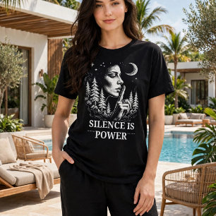 T-shirt En Tri-matière Le silence est pouvoir - Forêt mystique Lune Sorci