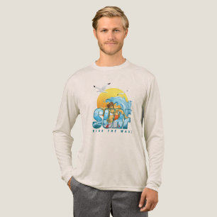 T-shirt En Tri-matière Le Surfeur Chevauche la Vague (1) Homme Manches