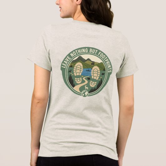 T-shirt En Tri-matière Leave Nothing But Footprints – Eco-Friendly Hiking (Verso)