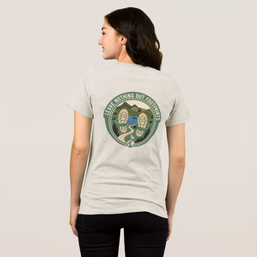 T-shirt En Tri-matière Leave Nothing But Footprints – Eco-Friendly Hiking (Verso intégral)