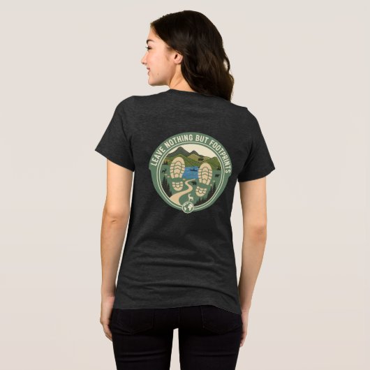 T-shirt En Tri-matière Leave Nothing But Footprints – Eco-Friendly Hiking (Verso intégral)