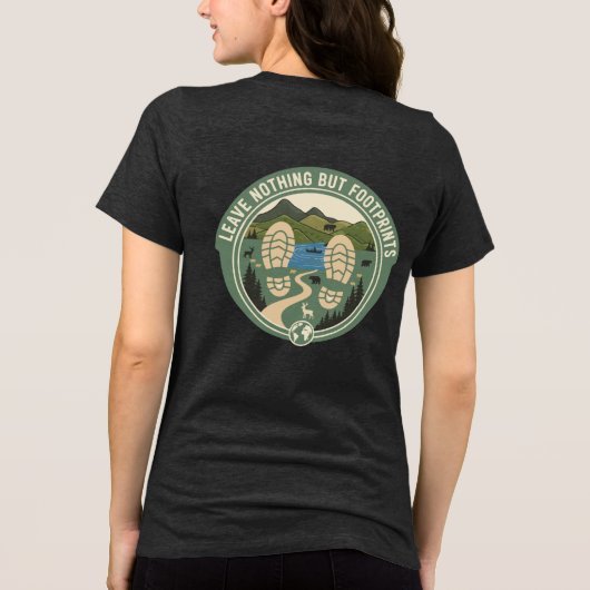 T-shirt En Tri-matière Leave Nothing But Footprints – Eco-Friendly Hiking (Verso)