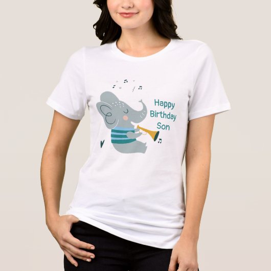 T-shirt En Tri-matière L'éléphant musical (Recto)