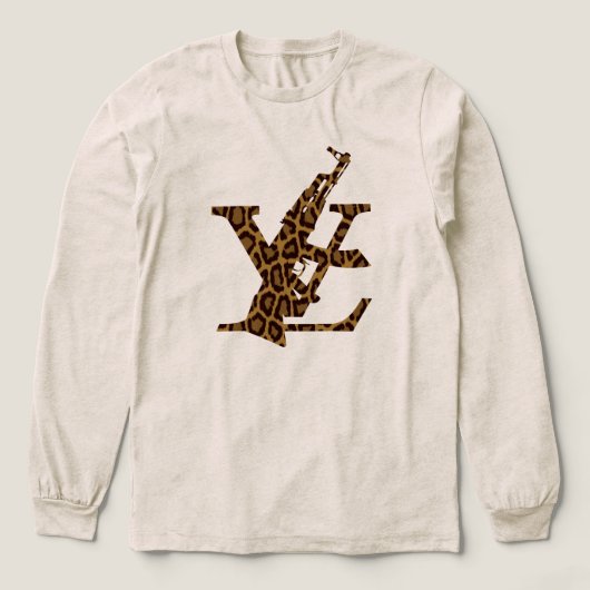 T-shirt En Tri-matière Leopard Design Shirt luxury Designer logo unique (Motif devant)