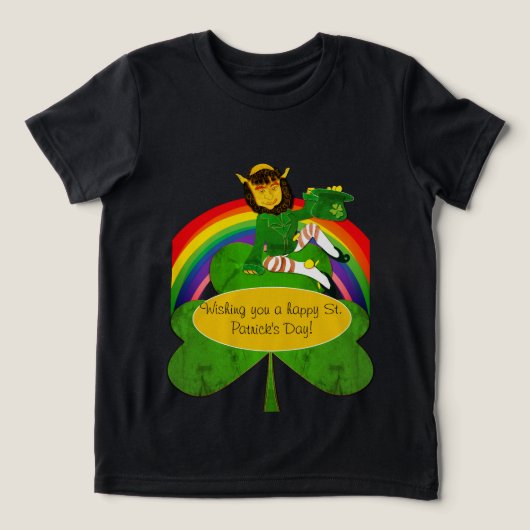 T-shirt En Tri-matière Leprechaun arc-en-ciel St. Patrick (Design Recto)