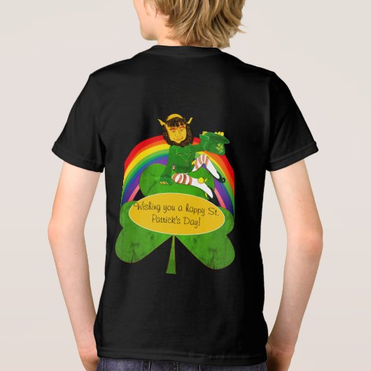 T-shirt En Tri-matière Leprechaun arc-en-ciel St. Patrick (Verso)