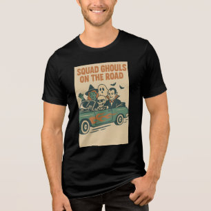T-shirt En Tri-matière L'équipe de revenants sur la route rétro Halloween