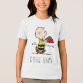 T-shirt En Tri-matière Les cacahuètes| Charlie Brown avec Snoopy's Dish (Recto)