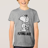 T-shirt En Tri-matière Les cacahuètes| Snoopy the Flying Ace BW (Recto)