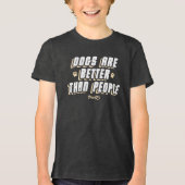T-shirt En Tri-matière Les Chiens Sont Meilleurs [Wht/Crm] (Recto)