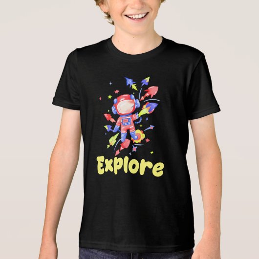 T-shirt En Tri-matière Les enfants explorent l'espace (Recto)
