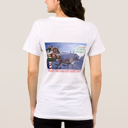 T-shirt En Tri-matière les femmes bella tee. Joyeux Noël et bon (Verso)