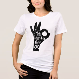 T-shirt En Tri-matière Les Femmes C'Est Ok De Ne Pas Être D'Accord Suicid