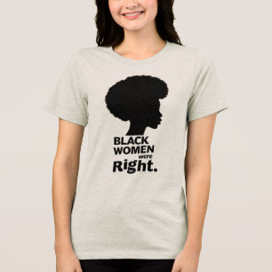 T-shirt En Tri-matière Les Femmes Noires Étaient Juste Au-Dessus De Silho