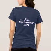 T-shirt En Tri-matière Les Femmes Sans Enfant Votent Aussi ! Harris Walz  (Verso)