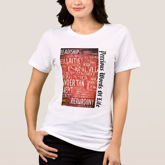 T-shirt En Tri-matière Les mots fournissent un message inspirant pour les (Recto)