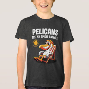 T-shirt En Tri-matière Les Pélicans Sont Mes Animaux Spirituels Drôle Pél