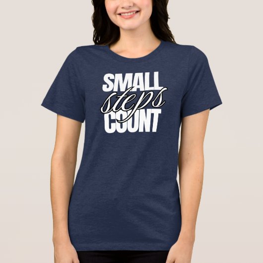 T-SHIRT EN TRI-MATIÈRE LES PETITS PAS COMPTE (Recto)