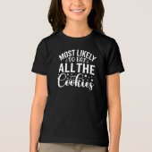 T-shirt En Tri-matière Les Plus Susceptibles De Manger Tous Les Cookies H (Recto)