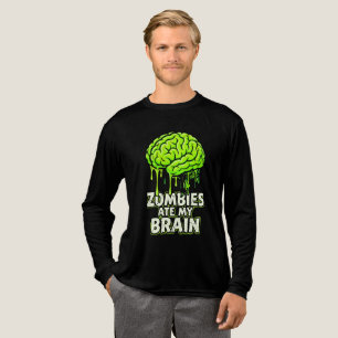 T-shirt En Tri-matière "Les zombies ont mangé mon cerveau" Drôle d'Hallow