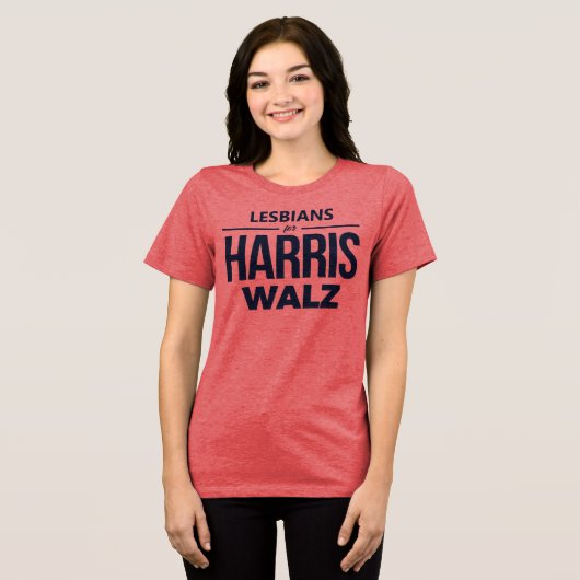 T-shirt En Tri-matière Lesbiennes pour Harris Walz (Recto plein)