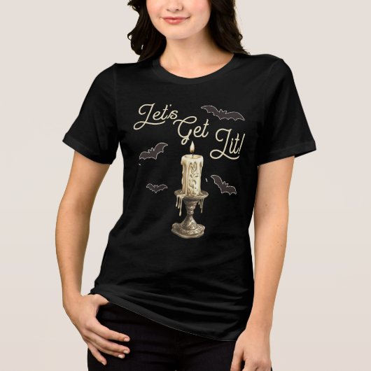 T-shirt En Tri-matière Let's Get Lit Funny Halloween  (Recto)