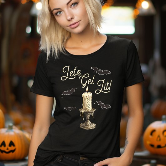 T-shirt En Tri-matière Let's Get Lit Funny Halloween 