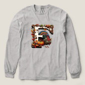 T-shirt En Tri-matière Letter f Thanksgiving gift style  (Motif devant)