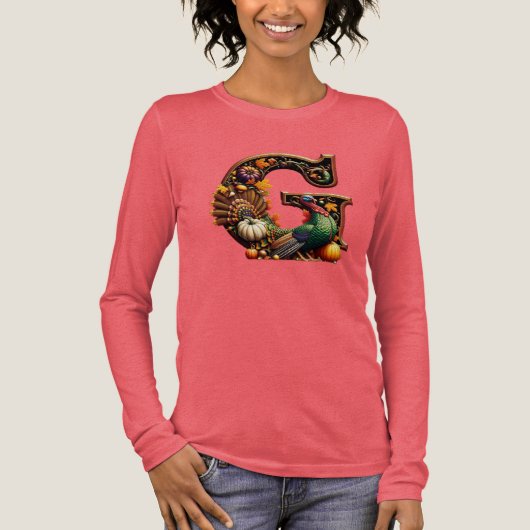 T-shirt En Tri-matière Letter G Thanksgiving style  (Recto)
