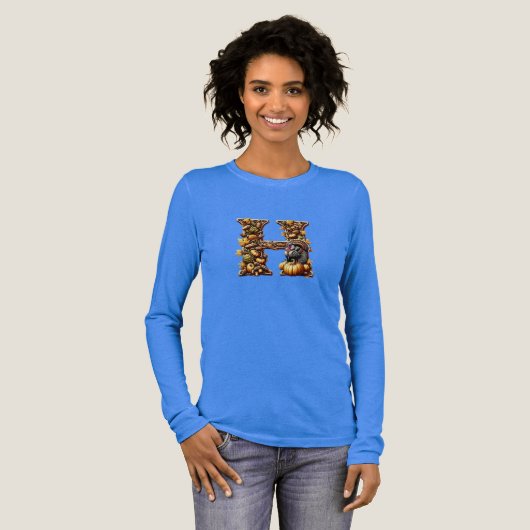 T-shirt En Tri-matière Letter H Thanksgiving gift style (Recto complet)