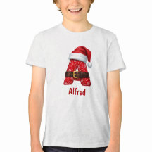 Lettre A Monogramme de costume de Père Noël Alphab