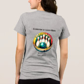 T-SHIRT EN TRI-MATIÈRE LETTRE BLANCHE INSULAIRE FÉMININE (Verso)