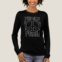 Lettre Contour Blanc Peace Please
