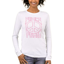Lettre en contour rose Peace Please
