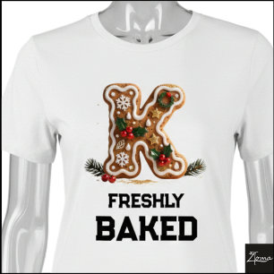 T-shirt En Tri-matière Lettre initiale K de biscuit en pain d'épices de N
