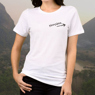 T-shirt En Tri-matière Lettre noire et flèche sur votre