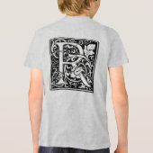 T-shirt En Tri-matière Lettre R Monogramme médiéval Art Nouveau (Verso)