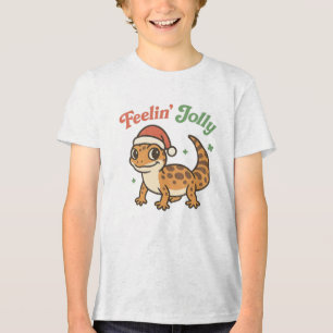 T-shirt En Tri-matière Lézard gecko léopard de Noël mignon
