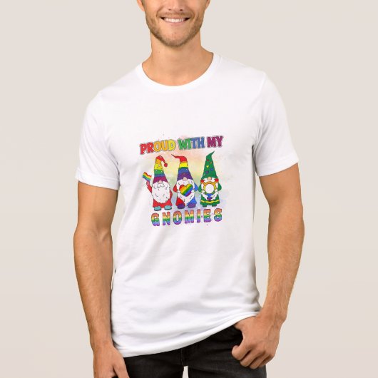 T-shirt En Tri-matière LGBT Fier Avec Mes Gnomies (Recto)