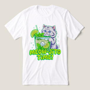 T-shirt En Tri-matière L'heure du Miaumjito d'été pour les chats ! Cockta