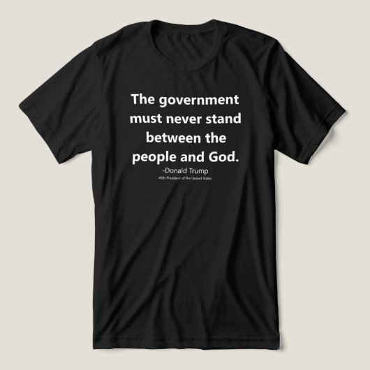 T-shirt En Tri-matière Liberté de religion Citation de Donald Trump (Design Recto)